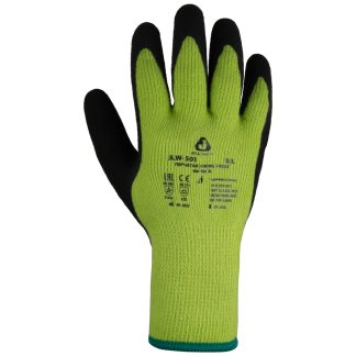 Viking Frost Перчатки Jeta Safety трикотажные из синтетических нитей с начесом с латексным покрытием ладонной части