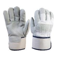 JRG-4016 Blacksmith Frost Перчатки комбинированные Jeta Safety из спилковой кожи и хлопчатобумажной ткани, утепленные искусственным мехом, серый/синий