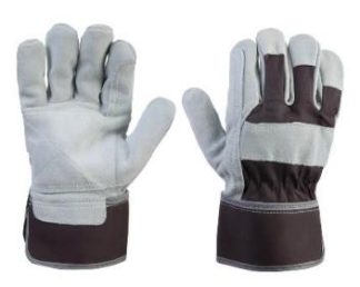 JRG-7021 Blacksmith Pro Перчатки комбинированные Jeta Safety из спилковой кожи и хлопчатобумажной ткани с дополнительной накладкой на ладони из натуральной кожи, с подкладкой из флиса, серый/темно-серый