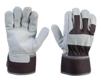 JRG-7021 Blacksmith Pro Перчатки комбинированные Jeta Safety из спилковой кожи и хлопчатобумажной ткани с дополнительной накладкой на ладони из натуральной кожи, с подкладкой из флиса, серый/темно-серый